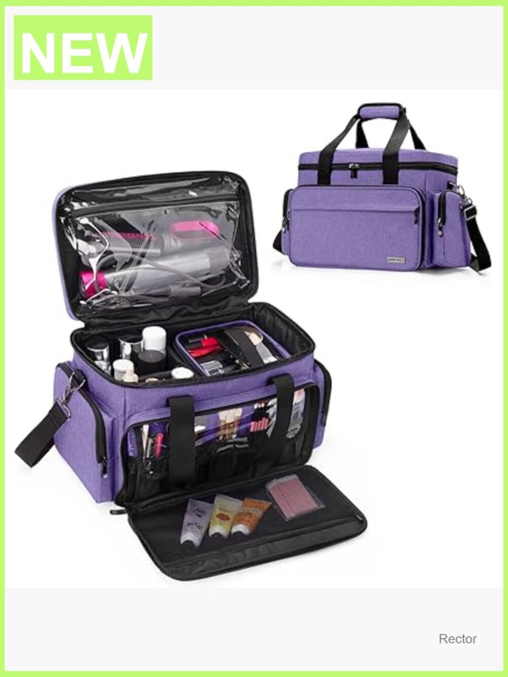 Large Makeup Bag with Removable Pouches and Dividers, Travel Toiletry Organizer